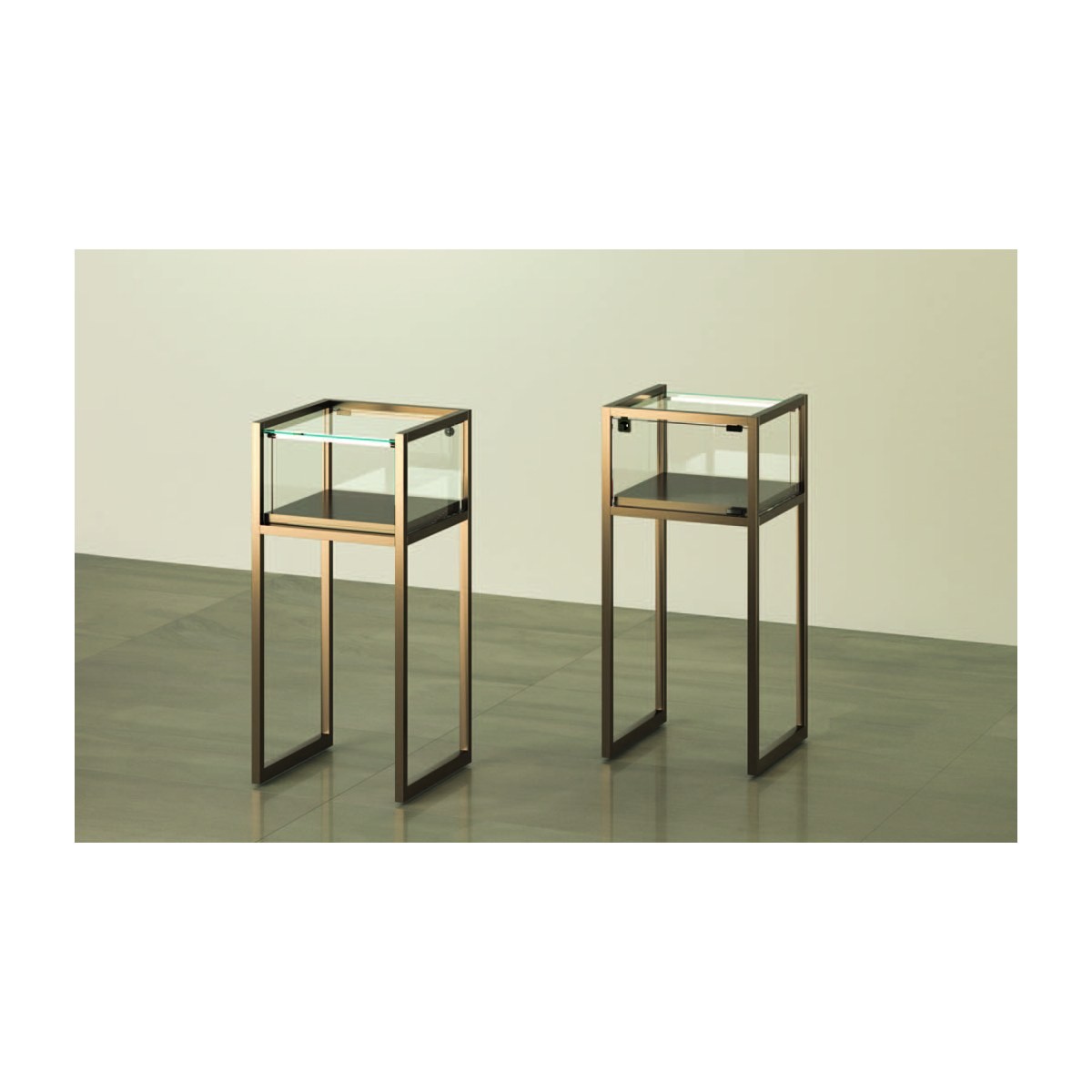 Casa Padrino Luxus Ladentheke 45 x 45 cm H. 95 cm mit LED - Ladeneinrichtung - Boutique Möbel - Made in Italy