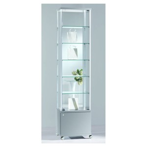 Casa Padrino Luxury Shop Display Cabinet 53 x 39 cm H. 220 cm with Base Cabinet - Shop Fittings - Boutique Furniture - Made in Italy Casa Padrino Luxury Shop Display Cabinet 53 x 39 cm H. 220 cm with Base Cabinet - Shop Fittings - Boutique Furniture - Made in Italy
