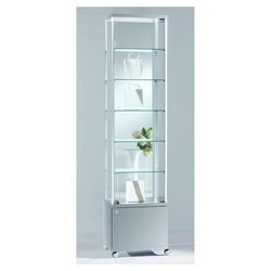 Casa Padrino Luxus Ladenvitrine 53 x 39 cm H. 220 cm mit Unterschrank - Ladeneinrichtung - Boutique Möbel - Made in Italy