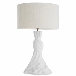 Casa Padrino lampada da tavolo di lusso bianco / crema A. 88 cm - Lampada rotonda da scrivania - Illuminazione di lusso