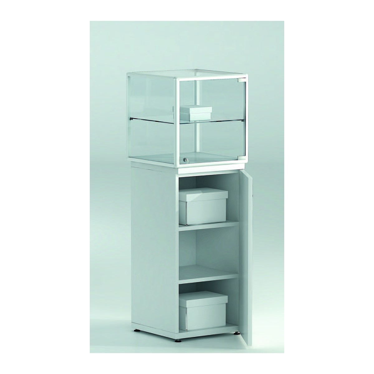 Casa Padrino Luxus Präsentationsvitrine 43 x 43 cm H. 135 cm - Ladeneinrichtung - Boutique Möbel - Made in Italy Casa Padrino Luxus Präsentationsvitrine 43 x 43 cm H. 135 cm - Ladeneinrichtung - Boutique Möbel - Made in Italy