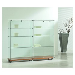 Casa Padrino Vitrina de tienda de Lujo 117 x 40 cm H. 140 cm con encimera de cristal - Equipamiento de Tiendas - Muebles de Boutique - Made in Italy