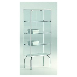 Casa Padrino Luxus Ladenvitrine 71 x 37 cm H. 170 cm mit 3 Glasböden - Ladeneinrichtung - Boutique Möbel - Made in Italy