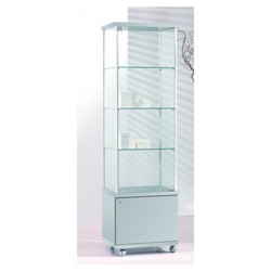 Casa Padrino Luxury Shop Display Cabinet 53 x 39 cm H. 180 cm with Base Cabinet - Shop Fittings - Boutique Furniture - Made in Italy Casa Padrino Luxury Shop Display Cabinet 53 x 39 cm H. 180 cm with Base Cabinet - Shop Fittings - Boutique Furniture - Made in Italy