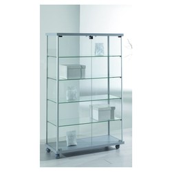 Casa Padrino Luxus Ladenvitrine 73 x 39 cm H. 141 cm - Ladeneinrichtung - Boutique Möbel - Made in Italy