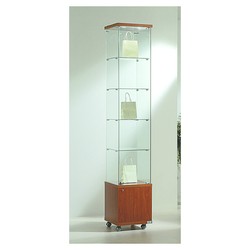 Casa Padrino Vitrine de magasin de Luxe 40 x 40 cm H. 220 cm avec 2 spots LED avec meuble bas - Équipement de Magasin - Mobilier de Boutique - Made in Italy Casa Padrino Vitrine de magasin de Luxe 40 x 40 cm H. 220 cm avec 2 spots LED avec meuble bas - Équipement de Magasin - Mobilier de Boutique - Made in Italy