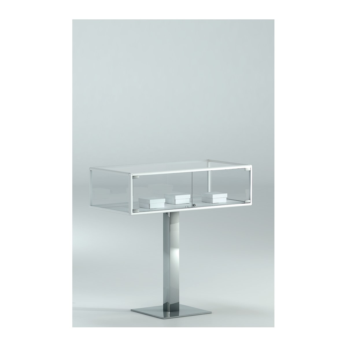 Casa Padrino Luxus Präsentationsvitrine 99 x 49 cm H. 99 cm - Ladeneinrichtung - Boutique Möbel - Made in Italy