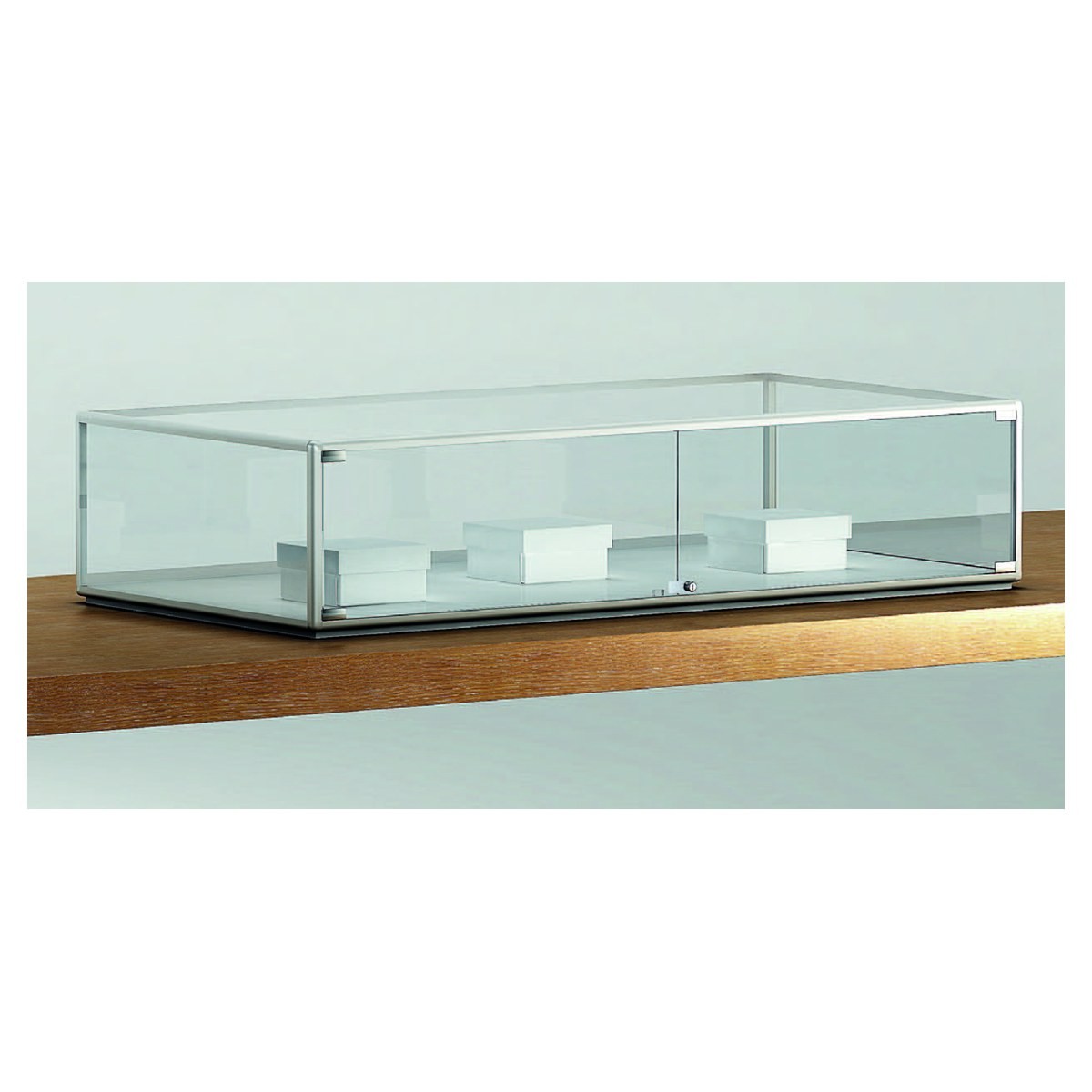 Casa Padrino Luxus Präsentationsvitrine 159 x 78 cm H. 27 cm - Ladeneinrichtung - Boutique Möbel - Made in Italy