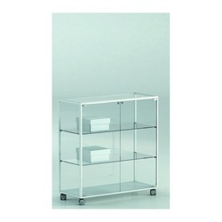 Casa Padrino Vitrine de magasin de Luxe 91 x 37 cm H. 90 cm - Équipement de Magasin - Mobilier de Boutique - Made in Italy