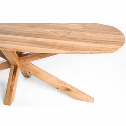 Casa Padrino tavolo da pranzo di lusso in rovere naturale 220 cm - Tavolo da cucina in legno massello - Mobili per sala da pranzo