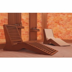 Luxus Relax Liege Gartenliege Poolliege Saunaliege Braun Beige