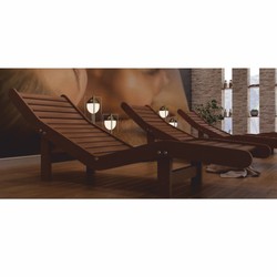 Luxus Relax Liege Gartenliege Poolliege Saunaliege Dunkelbraun