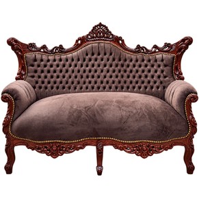 Casa Padrino Barock 2-er Sofa Master im Antik Stil, Massivholz in Braun / Braun, 168 x 128 x 70 cm Casa Padrino Barock 2-er Sofa Master im Antik Stil, Massivholz in Braun / Braun, 168 x 128 x 70 cm