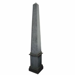 Luxus Garten Terrassen Deko Stein Obelisk Dunkelblau