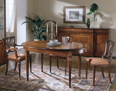 Casa Padrino Luxus Table à Manger Marron 160 x 110 x H. 79 cm - Meuble en Bois Massif Fait Main avec Fonction Extensible - Qualité de Luxe