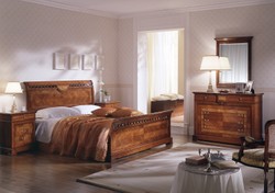 Casa Padrino Luxus Bett Braun 180 x 215 x H. 120 cm - Handgefertigtes Massivholz Möbel - Luxus Qualität