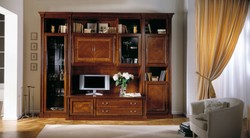 Casa Padrino Luxus Wall Unit Brown 324 x 60 x H. 250 cm - Handcrafted Solid Wood Furniture - Luxury Quality Casa Padrino Luxus Wall Unit Brown 324 x 60 x H. 250 cm - Handcrafted Solid Wood Furniture - Luxury Quality