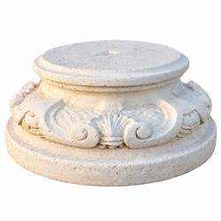 Casa Padrino piedistallo barocco bianco Ø 40 x A. 20 cm - Accessori per giardino e terrazzo - Fatto in Italia