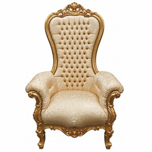 Prunkvoller Barock Thron Sessel Gold