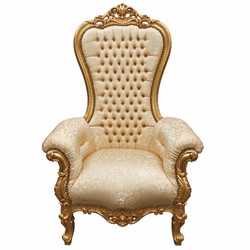 Prunkvoller Barock Thron Sessel Gold