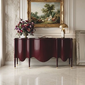 Prunkvolles Luxus Barock Sideboard mit 4 Türen Rotbraun Gold