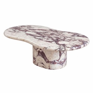 Luxus Marmor Couchtisch Wohnzimmertisch Weiß Lila