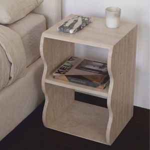 Luxus Travertin Nachttisch Hellbeige