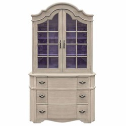 Casa Padrino gabinete de estilo campestre de lujo gris / violeta 126 x Al. 227 cm - Muebles de madera maciza de estilo campestre de lujo