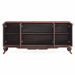 Luxus Barock Massivholz Sideboard mit 4 Türen Braun