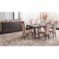 Luxus Barock Massivholz Sideboard mit 4 Türen Braun