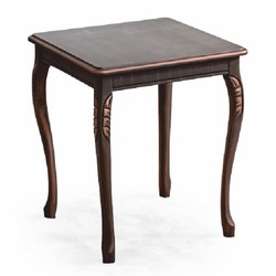 Luxus Barock Massivholz Beistelltisch Braun