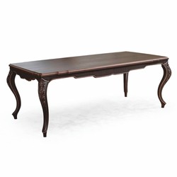 Casa Padrino mesa de comedor barroco de lujo marrón 220 cm - Muebles de comedor barroco