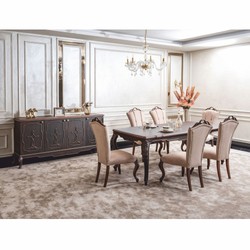 Casa Padrino mesa de comedor barroco de lujo marrón 220 cm - Muebles de comedor barroco