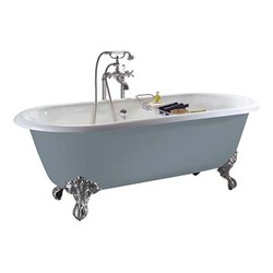 Casa Padrino Vasca da Bagno di Lusso in Ghisa Bianco 154 cm - Vasca Freestanding Doppia con Piedini ad Artiglio - Mobili da Bagno di Lusso Casa Padrino Vasca da Bagno di Lusso in Ghisa Bianco 154 cm - Vasca Freestanding Doppia con Piedini ad Artiglio - Mobili da Bagno di Lusso