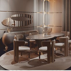 Casa Padrino aparador de lujo gris / oro 240 cm - Muebles para hoteles y comedores de lujo