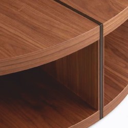 Casa Padrino mesa de centro de lujo marrón / negro Ø 107 cm - Muebles para hoteles y salas de estar de lujo