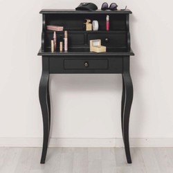 Casa Padrino Country Style Secretary Black H. 103 cm - Solid Wood Desk - Country Style Furniture