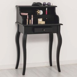 Casa Padrino Country Style Secretary Black H. 103 cm - Solid Wood Desk - Country Style Furniture