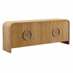 Casa Padrino buffet de luxe en chêne naturel avec 4 portes 220 cm - Meubles en chêne de luxe