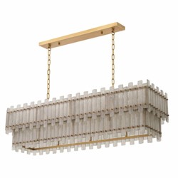 Rechteckiger Luxus Kronleuchter Antik Messing