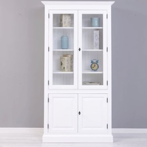 Landhausstil Schrank Bücherschrank Weiß