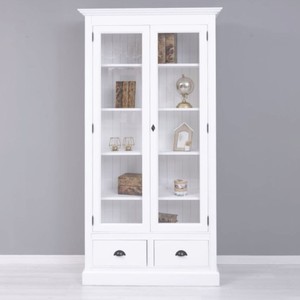 Landhausstil Schrank Bücherschrank Weiß