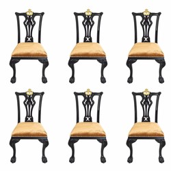 Casa Padrino set di 6 sedie da pranzo in stile barocco di lusso oro / nero - Casa Padrino mobili per sala da pranzo Casa Padrino set di 6 sedie da pranzo in stile barocco di lusso oro / nero - Casa Padrino mobili per sala da pranzo