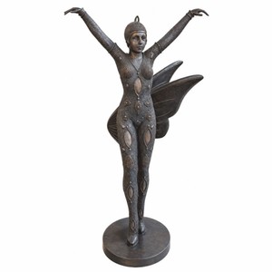 Casa Padrino sculpture décorative en bronze danseuse H. 137 cm - Grande figurine en bronze Casa Padrino sculpture décorative en bronze danseuse H. 137 cm - Grande figurine en bronze