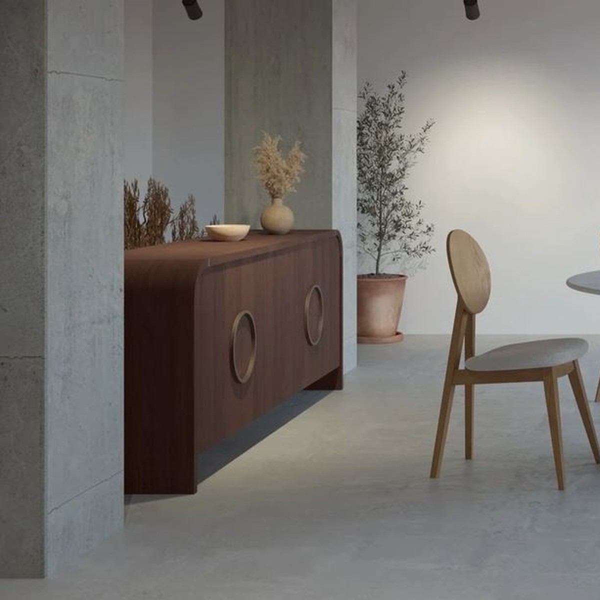 Luxus Eichenholz Sideboard mit 4 Türen Braun Luxus Eichenholz Sideboard mit 4 Türen Braun