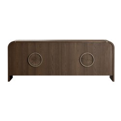 Luxus Eichenholz Sideboard mit 4 Türen Braun Luxus Eichenholz Sideboard mit 4 Türen Braun