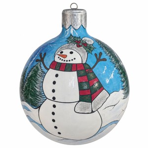 Casa Padrino Bola de Navidad XXL Decorativa para Árbol Multicolor / Plata Ø 60 cm - Decoración Navideña