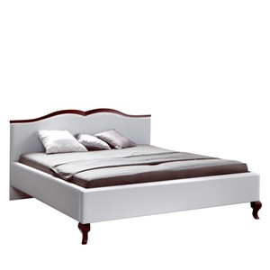 Casa Padrino Luxus Jugendstil Doppelbett Weiß / Braun 160 x 200 cm rundum gepolstert - Elegantes Massivholz Bett - Jugendstil Schlafzimmer Möbel Casa Padrino Luxus Jugendstil Doppelbett Weiß / Braun 160 x 200 cm rundum gepolstert - Elegantes Massivholz Bett - Jugendstil Schlafzimmer Möbel