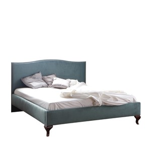 Casa Padrino Luxus Jugendstil Doppelbett Petrol / Braun 160 x 200 cm rundum gepolstert - Elegantes Massivholz Bett - Jugendstil Schlafzimmer Möbel Casa Padrino Luxus Jugendstil Doppelbett Petrol / Braun 160 x 200 cm rundum gepolstert - Elegantes Massivholz Bett - Jugendstil Schlafzimmer Möbel