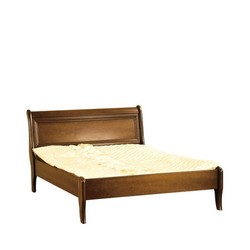 Casa Padrino cama doble estilo rústico de lujo marrón 160 x 200 cm de madera maciza - Elegante cama de madera maciza - Muebles de dormitorio estilo rústico